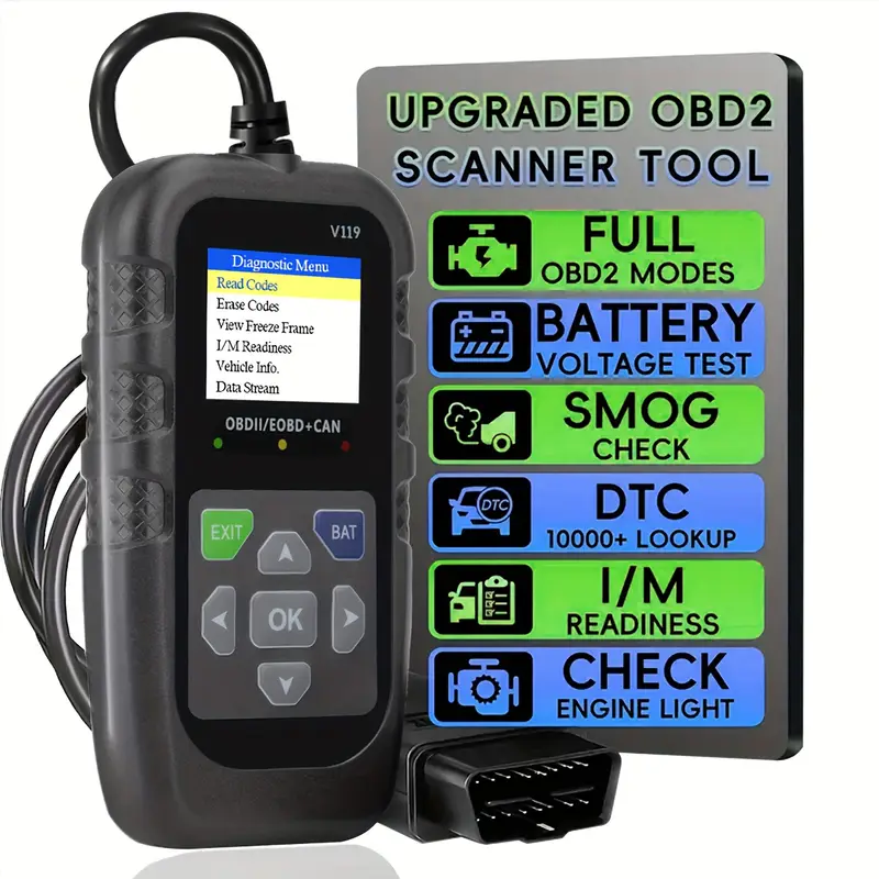 Power Supply Tester - Lecteur de codes OBD2 V119, outil