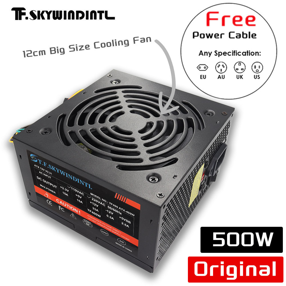 Power Supply 650W - Bloc d'alimentation ATX 500W noir pas
